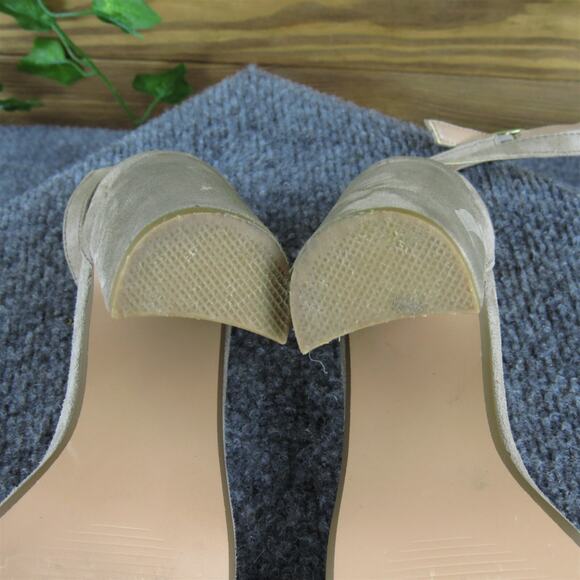 Steve Madden Women Carrson Open Toe Beige Leather Pump 6 Medium Gently Used 2025 - Picture 7 of 7